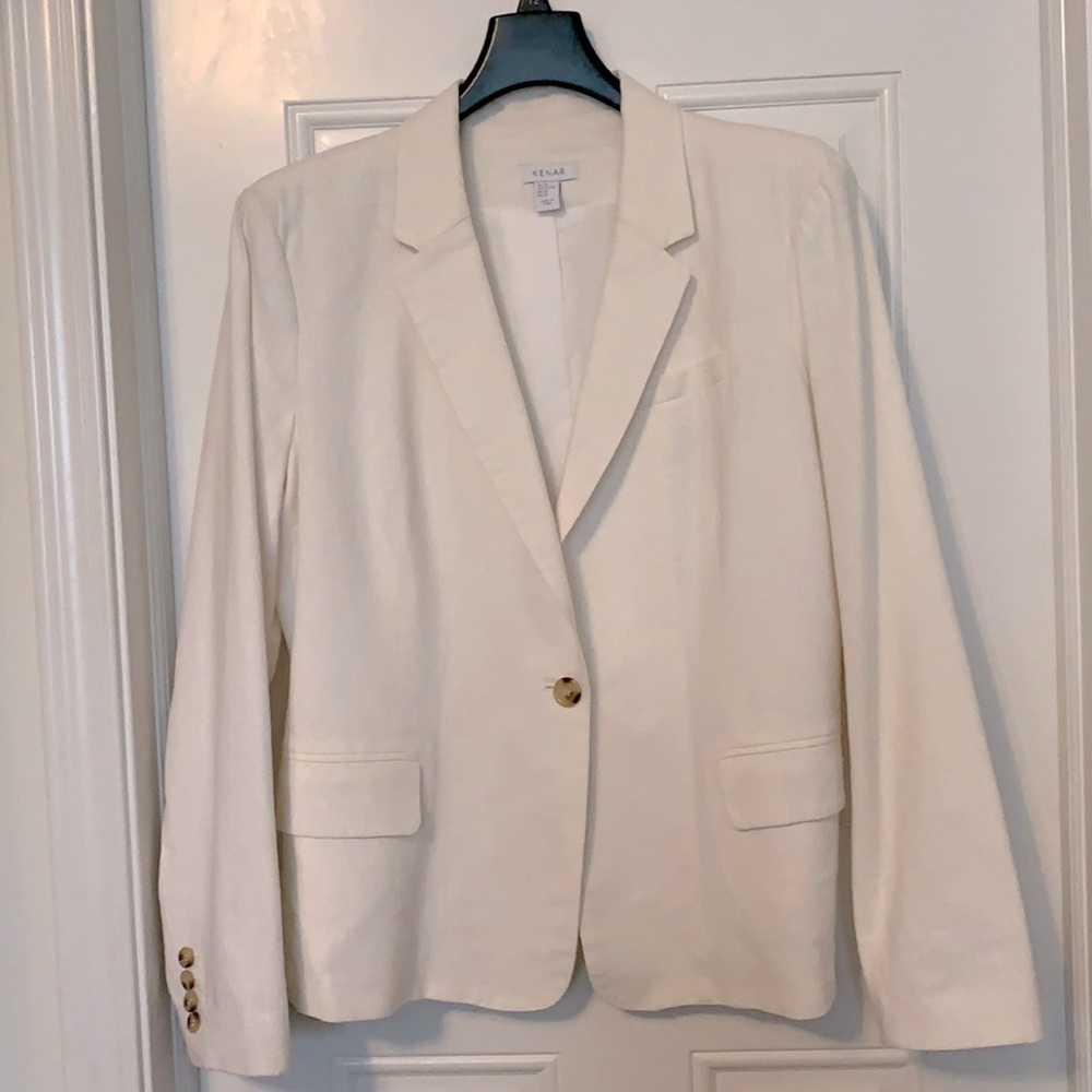 Single button Linen blazer